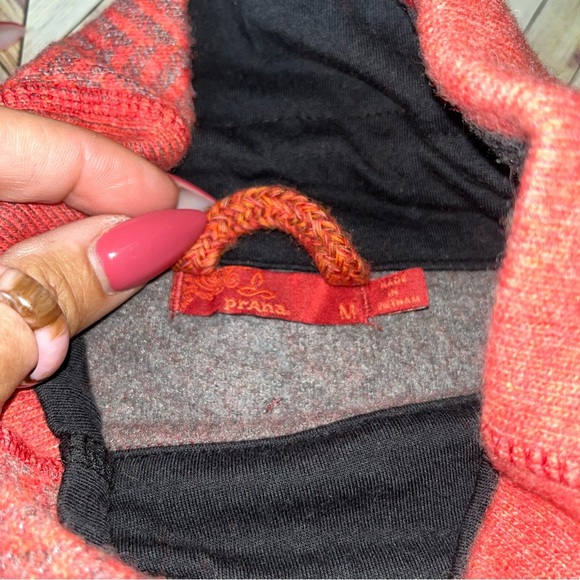 PRANA LUCIA SWEATER Wool Blend Pullover Red Medium Outdoor Hiking Casual Active - Picture 4 of 13